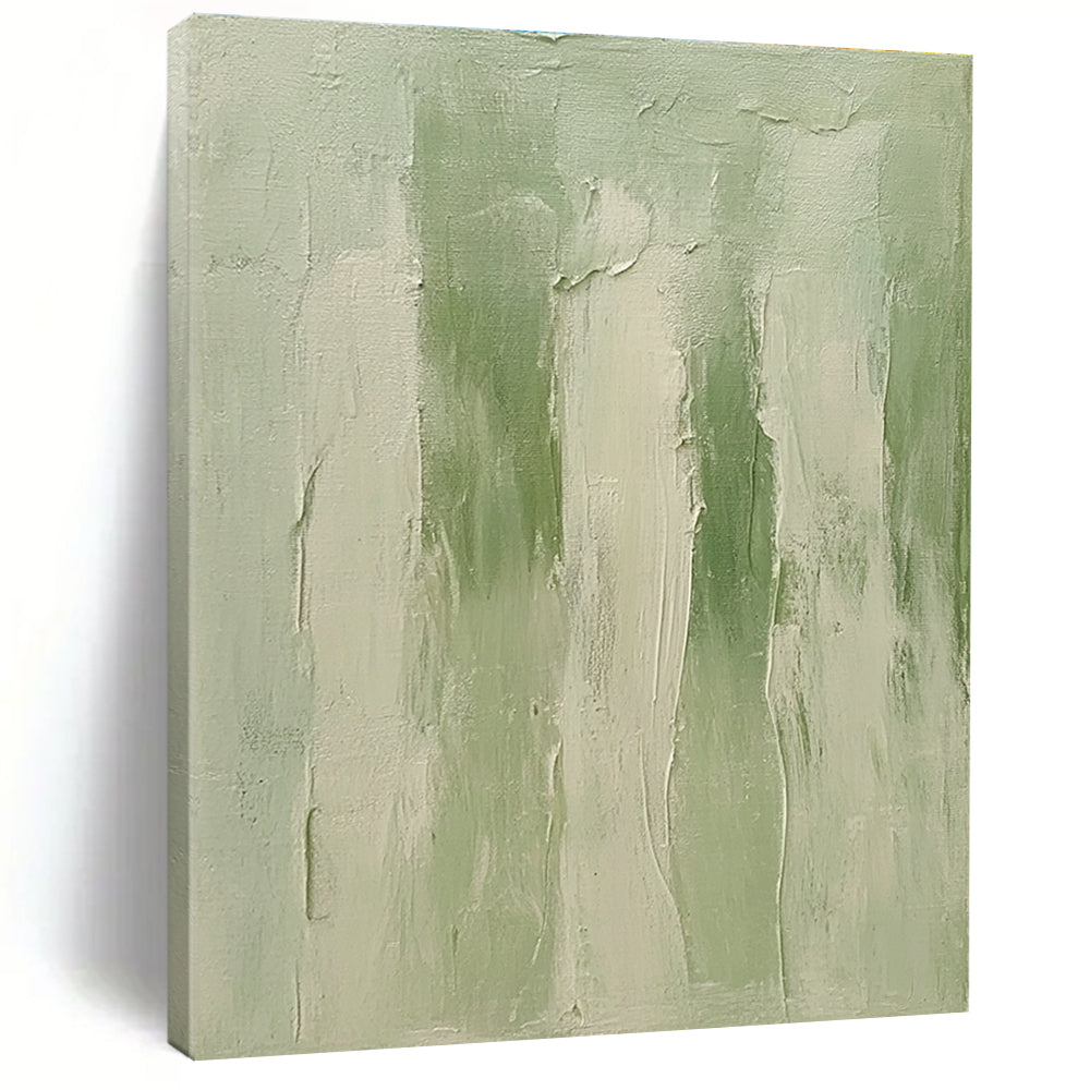 Soft Green Abstract Painting with Gentle Textures GER605