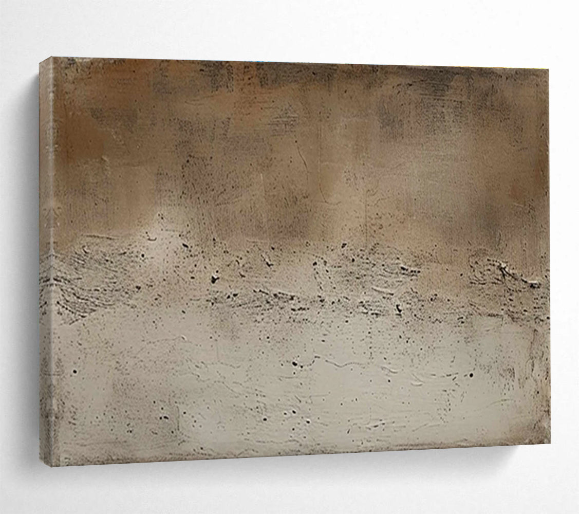 Neutral Textured Abstract Painting with Subtle Tones THY257