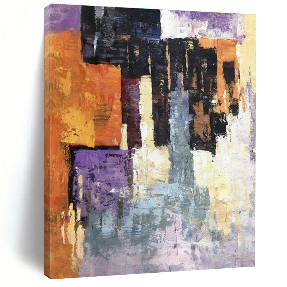 Handcrafted Extra - Large Abstract Painting for Cottage Living Room & Office DLZ1312