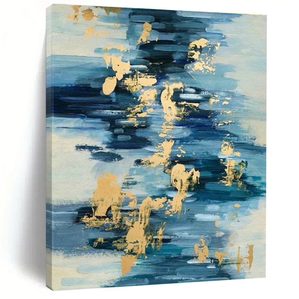 Custom - Designed Hand - Painted Abstract Canvases for Bedroom Canopy Bed Drape Tie - Back Hooks & Office Room Divider Panel Fasteners DLZ0938
