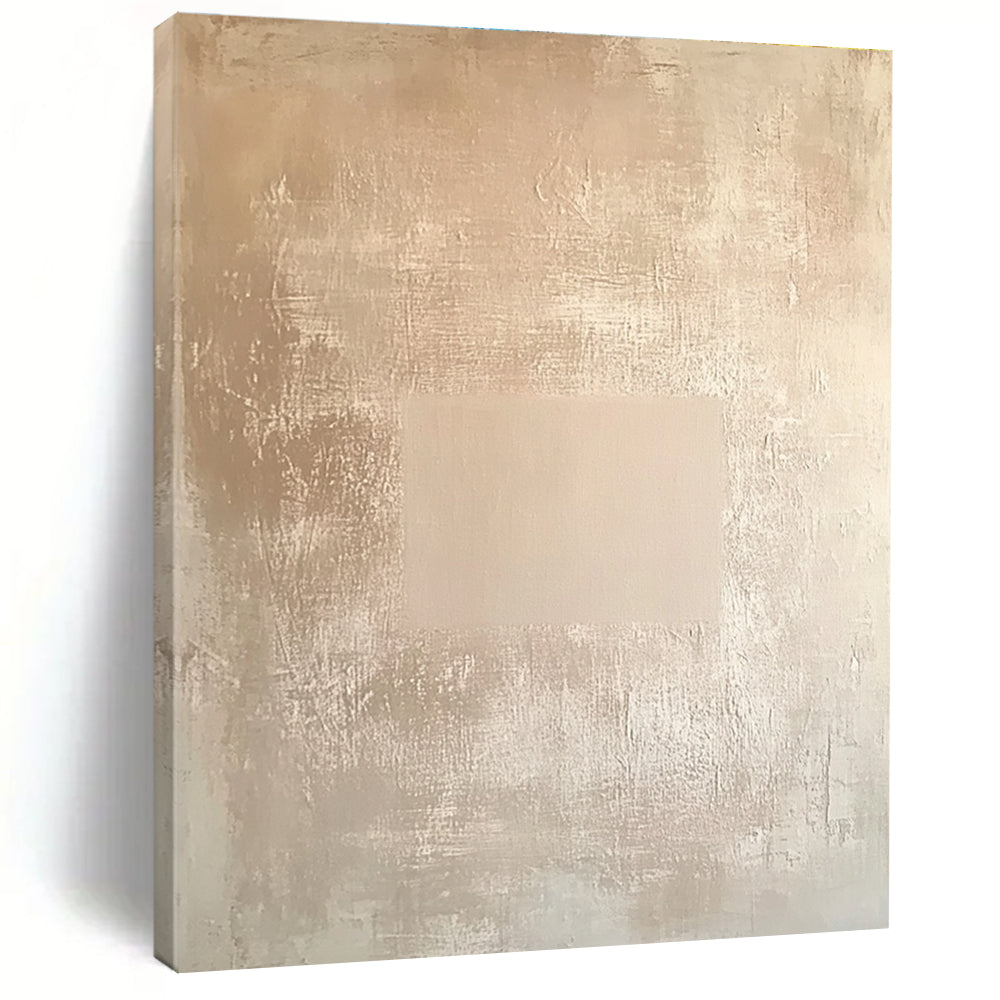 Beige Minimalist Abstract Painting with Subtle Textures GER085