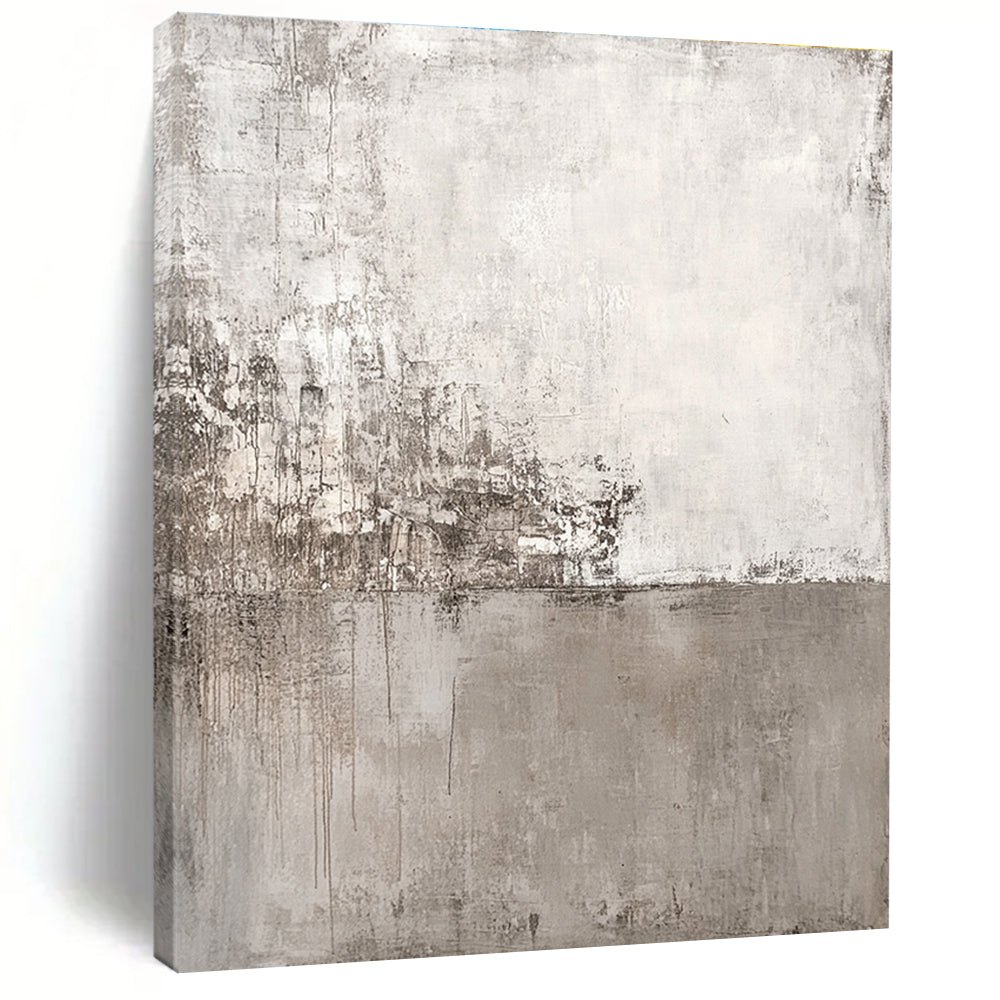 Gray Textured Abstract Painting with Subtle Layers GER120