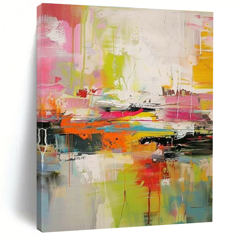 Custom Hand-Painted Abstract Wall Art for Bedroom and Cottage Dining Room DLZ1564