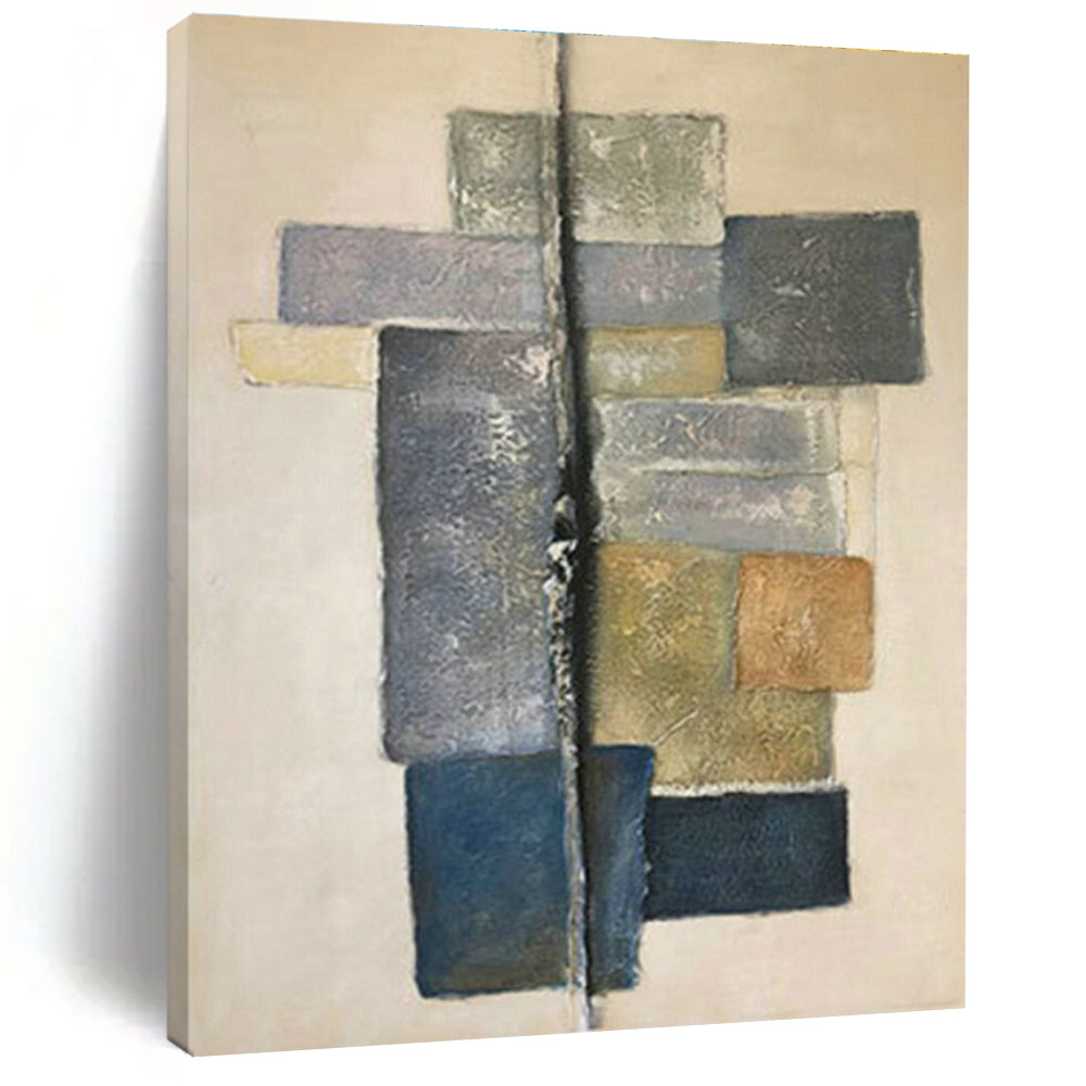 Extra-Wide Custom Hand-Painted Abstract Art for Living Room & Hallway DLZ1048