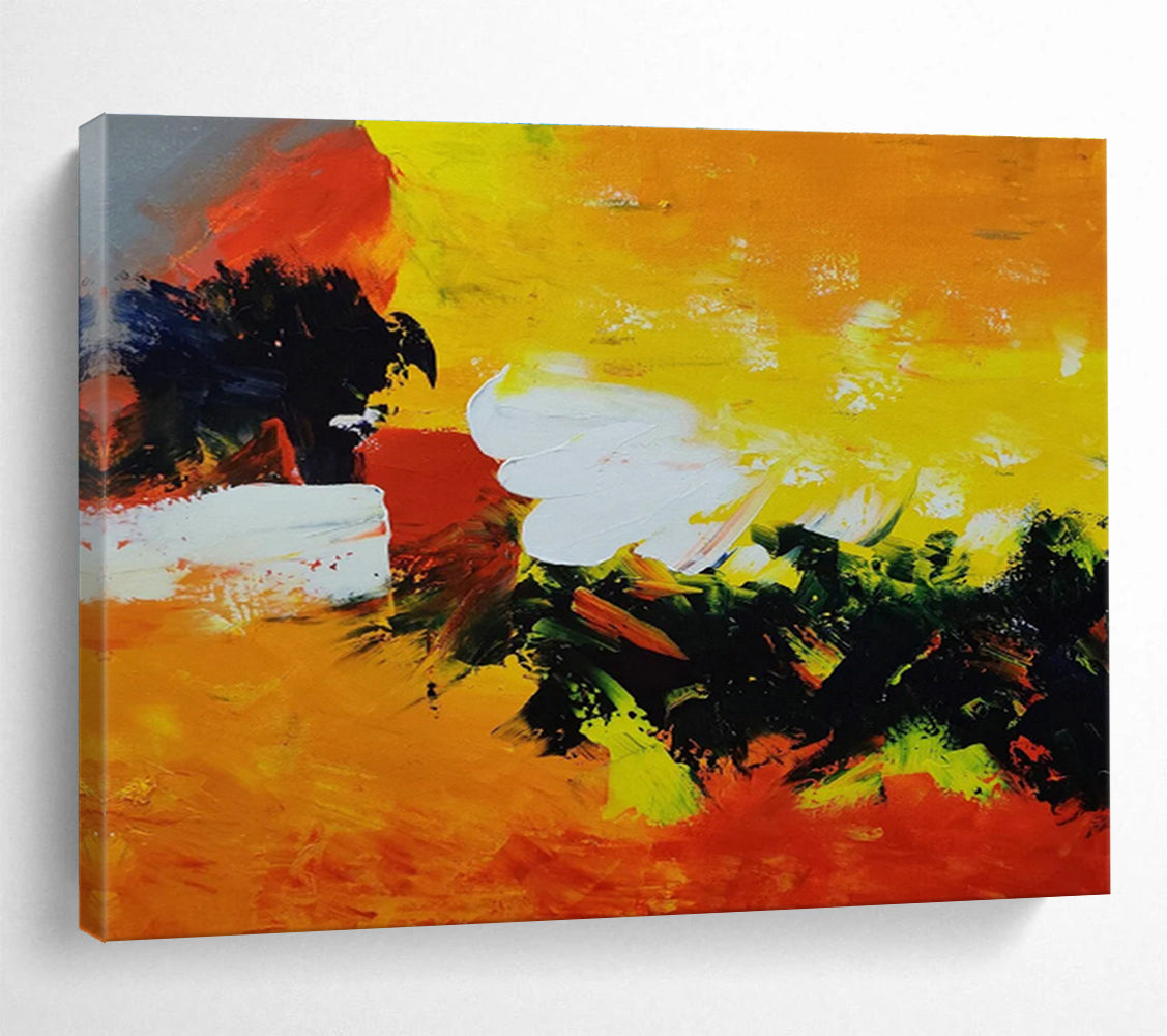 Large-Size Custom Abstract Hand Painting for Urban Vertical Aquaponics Training Academy DLZ3036