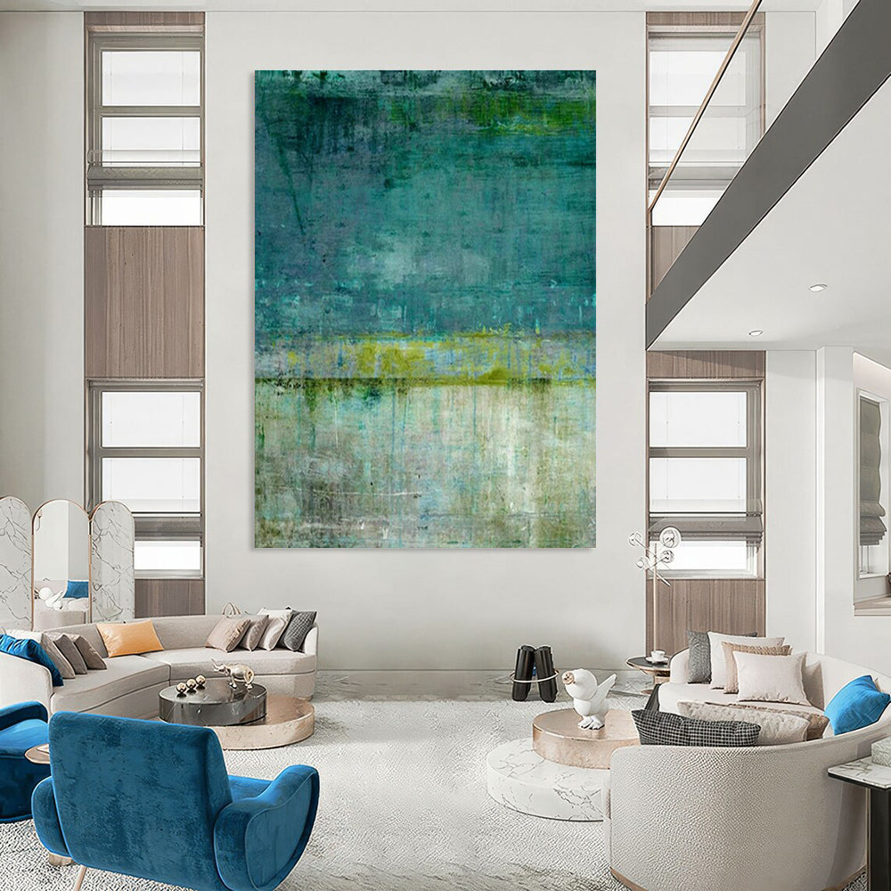 Vast Large Custom Hand-Painted Abstract Art - Literary Elegance for Jane Austen Themed Tea Rooms  DLZ0278