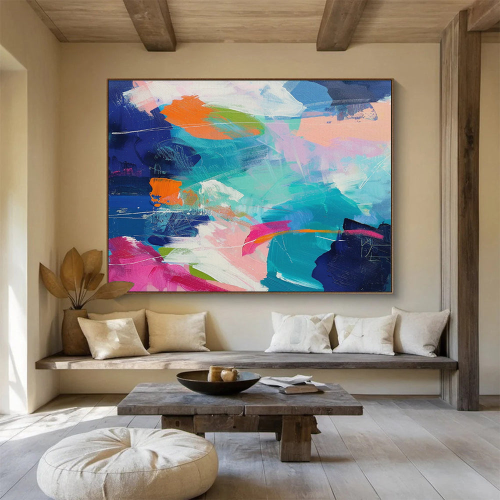 Customized Large-Scale Abstract Hand Painting for Animation Rendering Farm Control Room DLZ2873