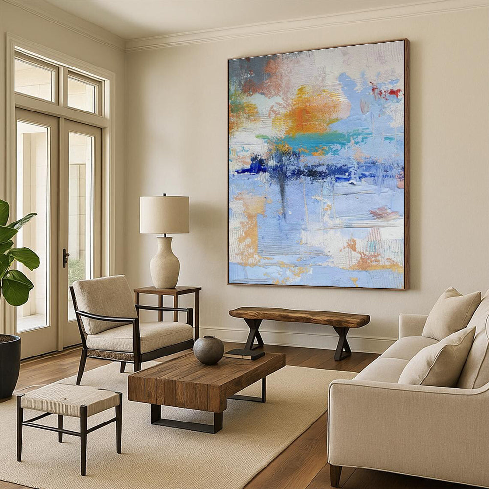 Massive Custom Hand-Painted Abstract Canvas - Creative Inspirations for Advertising Agencies’ Brainstorming Rooms  DLZ0337