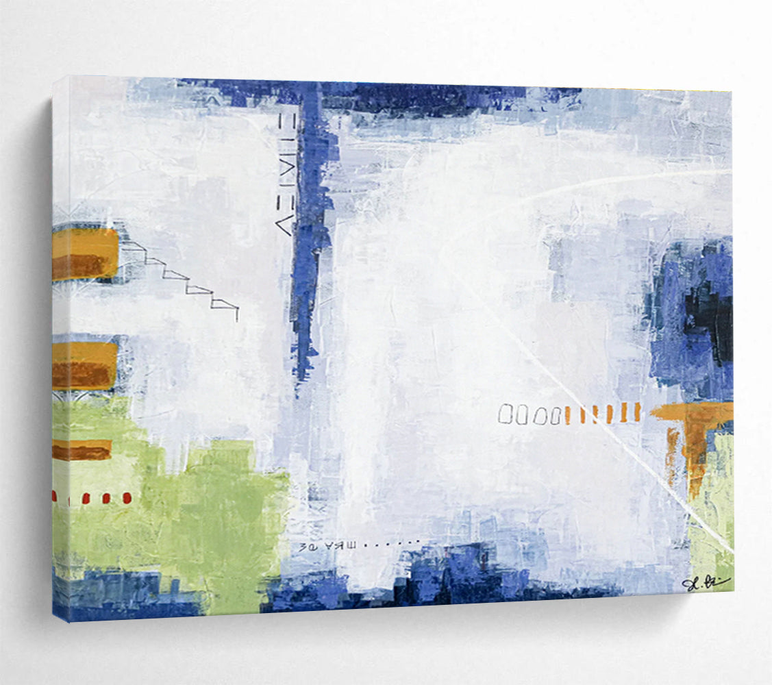 Oversized Custom Abstract Hand Painting for Urban Rooftop Beekeeping Cooperative DLZ2939