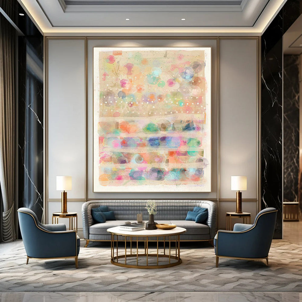 Extra Wide Custom Handmade Abstract Painting for Urban Mural Art Studios  DLZ0104