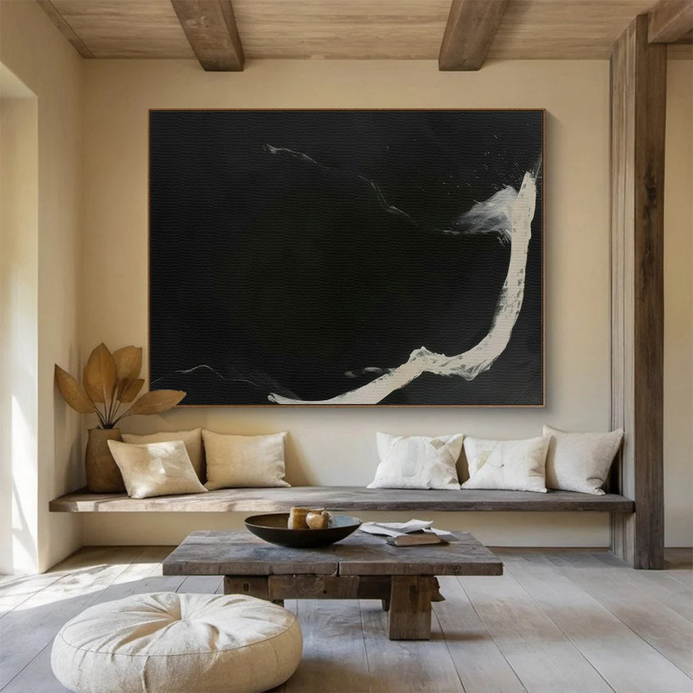 Custom-Made Giant Abstract Hand Painting for Deep-Sea Submarine Docking Bay DLZ2975