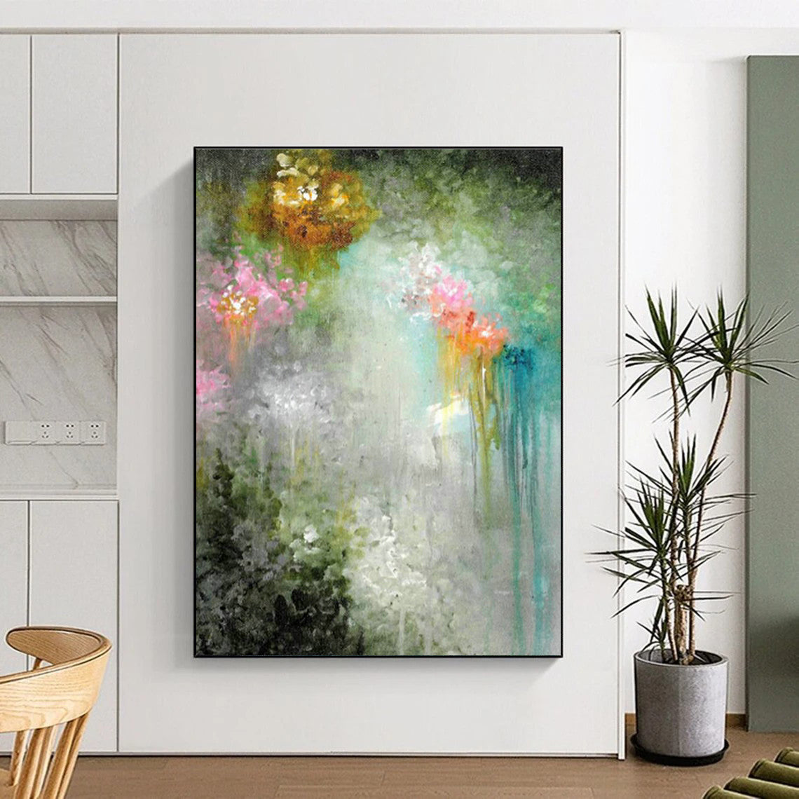 Massive Customizable Hand-Painted Abstract Canvas for Sound Bath Healing Centers  DLZ0073