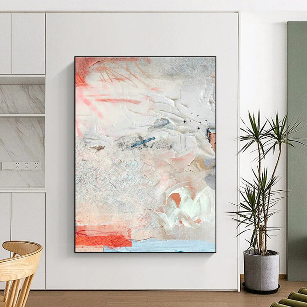 Impressive Large Custom Hand-Painted Abstract Painting - Upscale Décor for Fine Dining Restaurants  DLZ0157