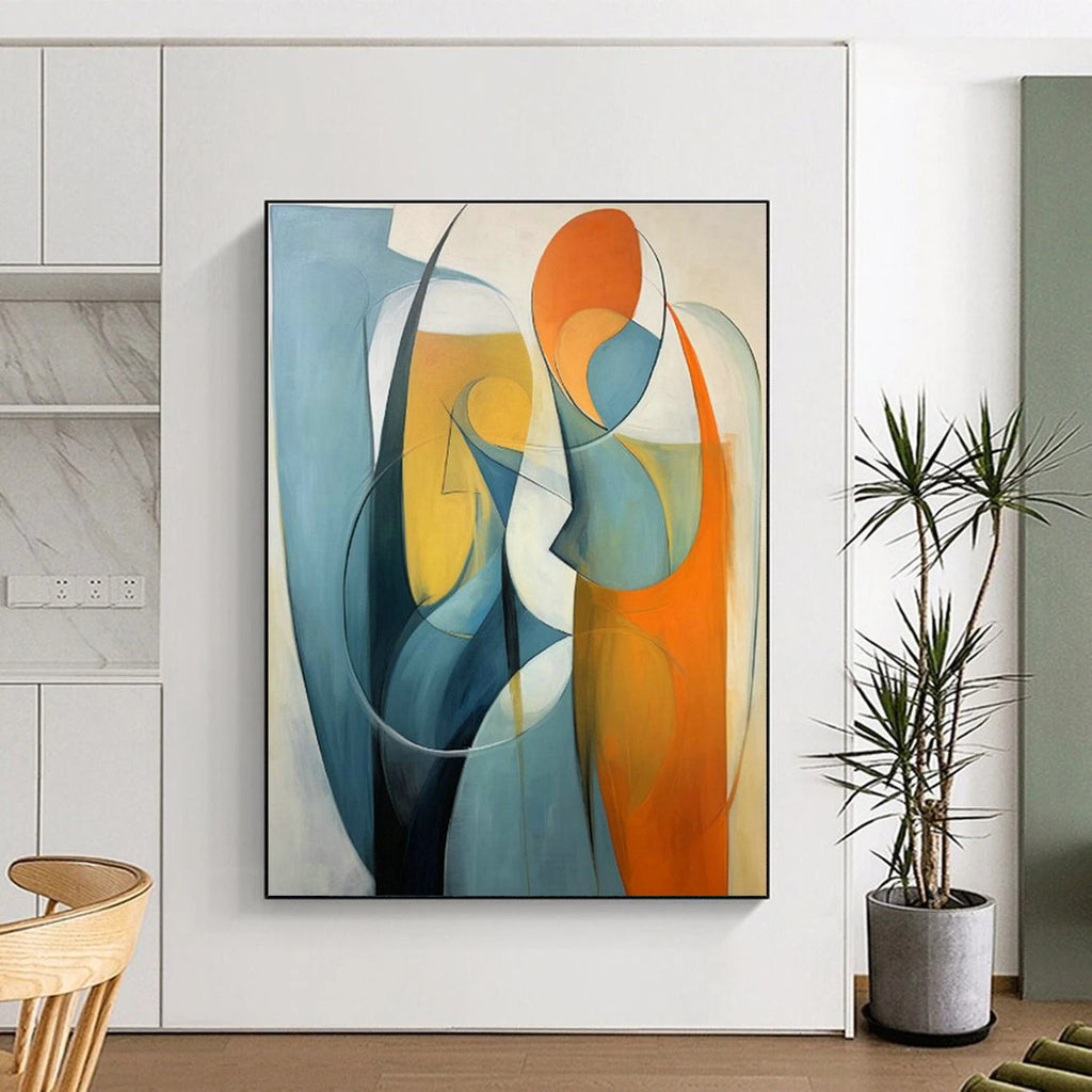 Extensive Large-Scale Custom Hand-Painted Abstract Canvas - Artistic Freedom for Street Performance Arenas  DLZ0286