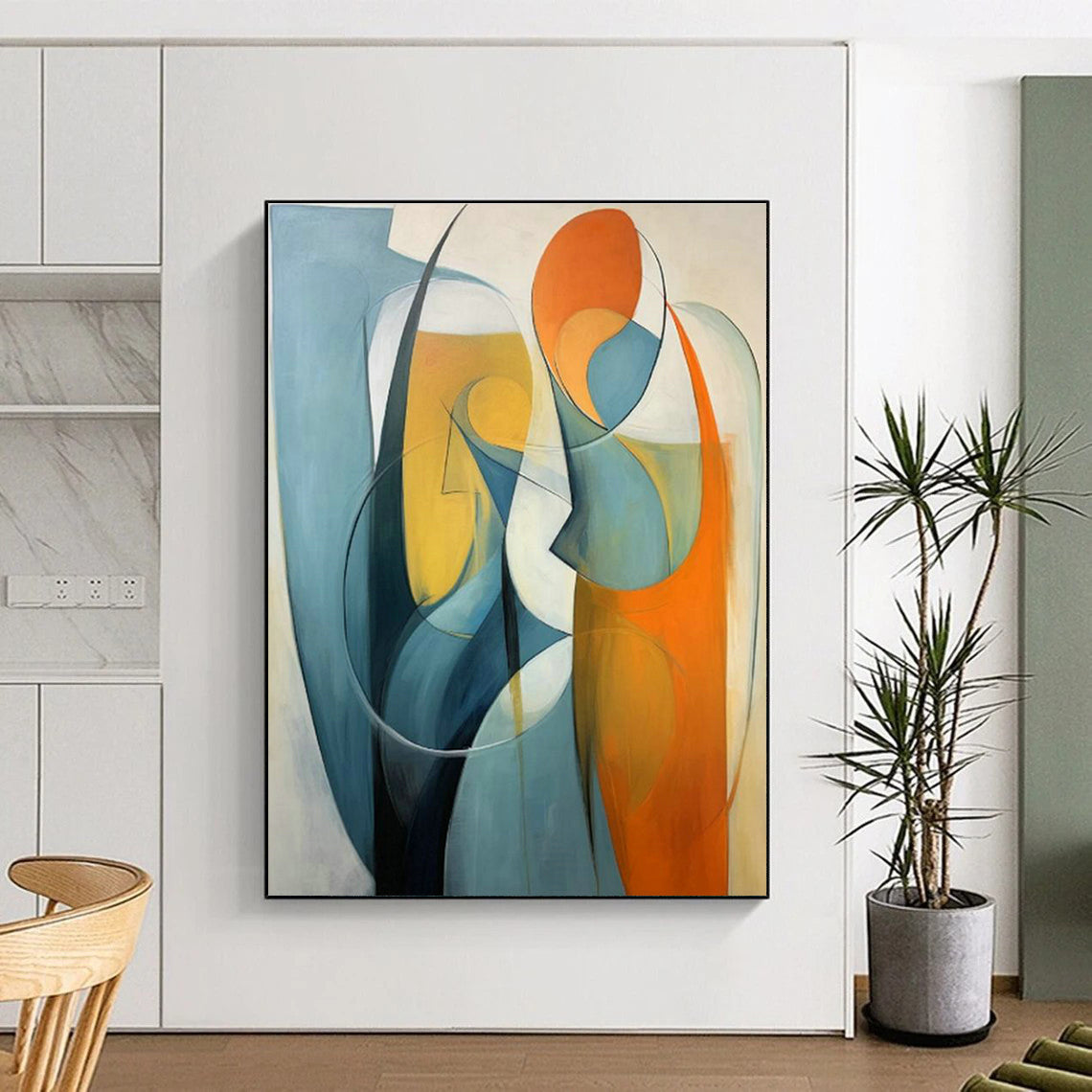 Extensive Large-Scale Custom Hand-Painted Abstract Canvas - Artistic Freedom for Street Performance Arenas  DLZ0286