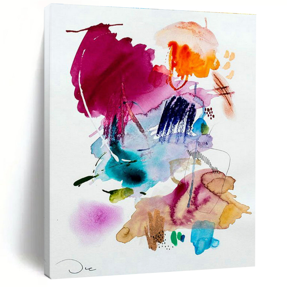 Colossal Custom Hand-Painted Abstract Art for Virtual Event Production Studios  DLZ0086