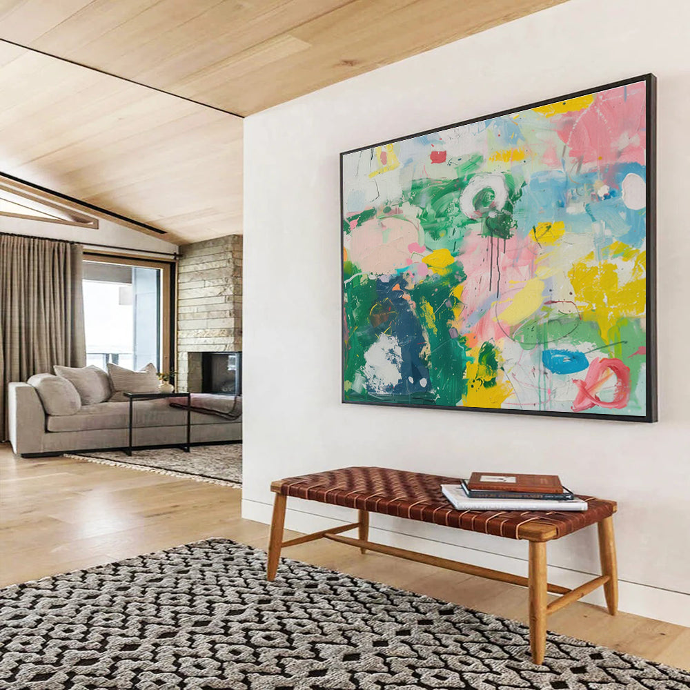 Oversized Custom Hand-Painted Abstract Art for Subterranean Cave Exploration Research Center DLZ2866
