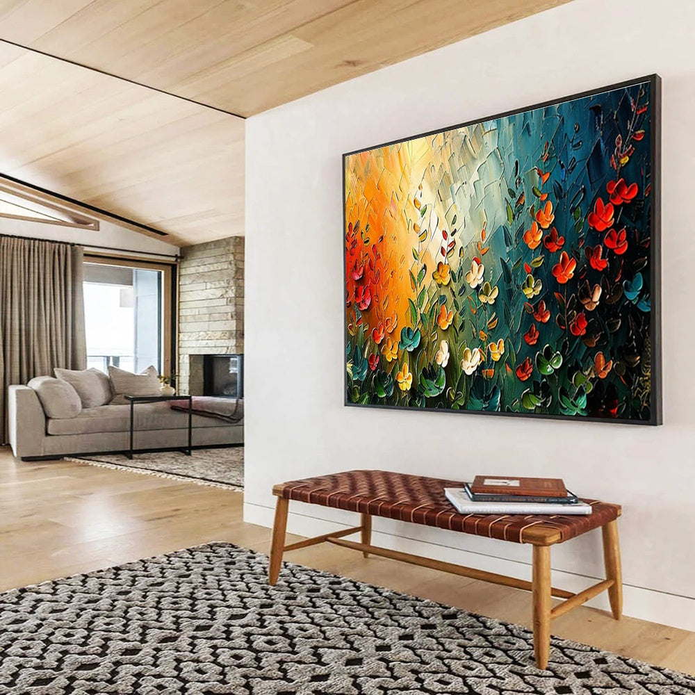 Oversized Custom Hand-Painted Abstract Art for Subterranean Cave Ecosystem Education Center DLZ3071