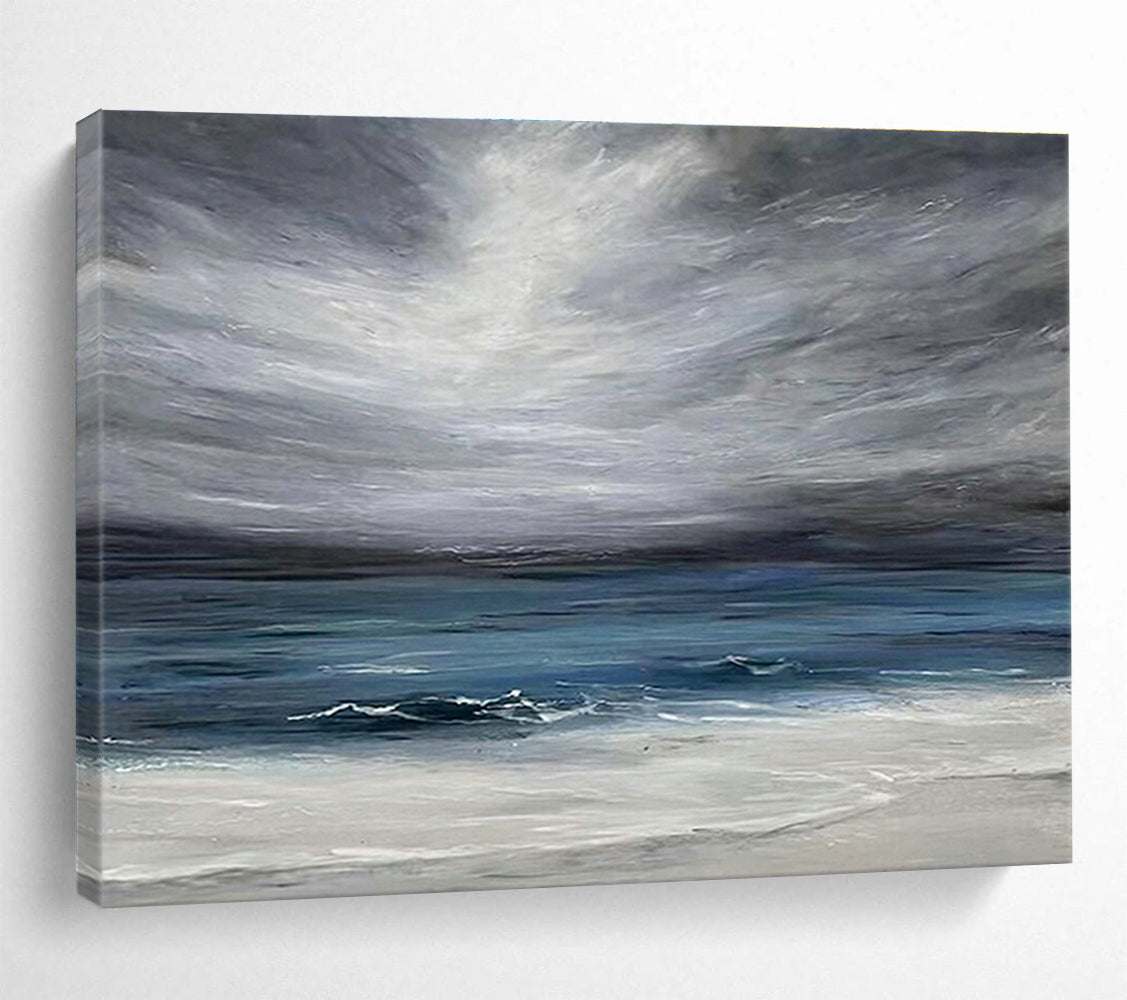 Tailored High-Altitude Wind Turbine Installation Site Giant Abstract Hand Painting DLZ2599