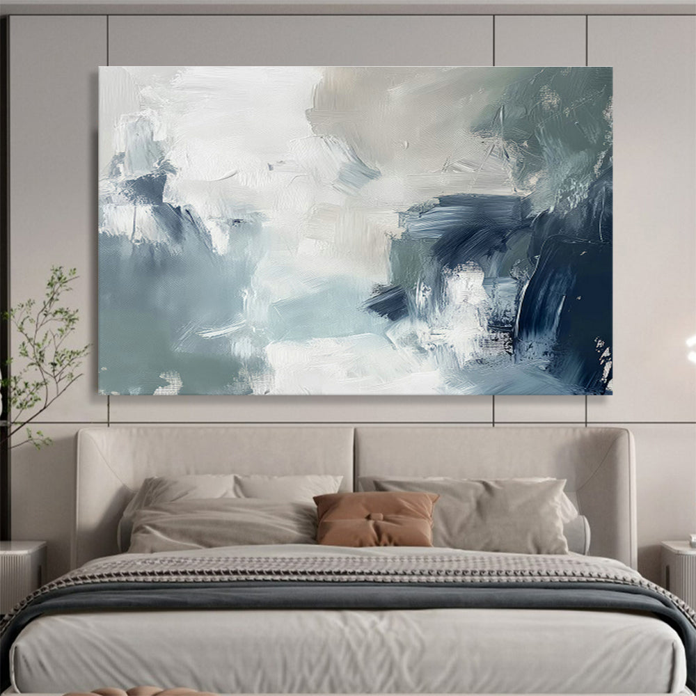 Custom-Made Quantum Satellite Constellation Control Room Large Abstract Hand Painting DLZ2620