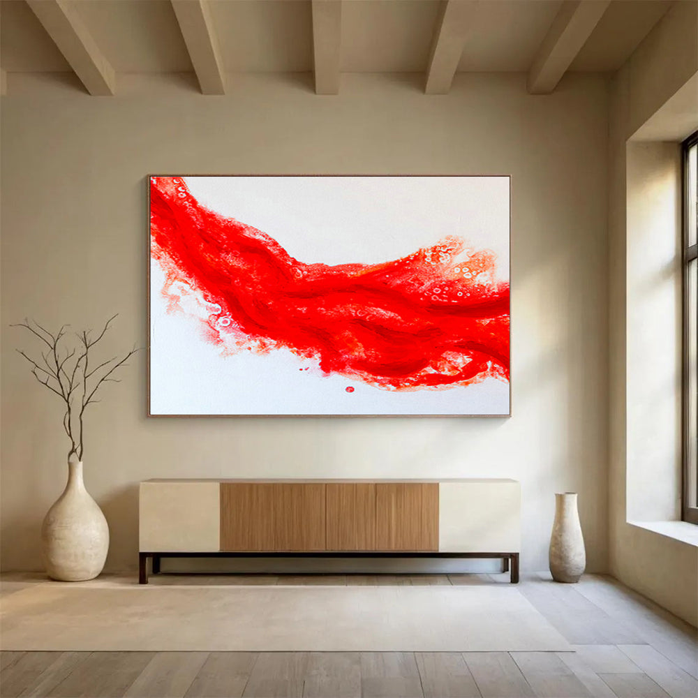 Customized Large Abstract Hand Painting for Alpine Mountain Glacier Monitoring Station DLZ2952
