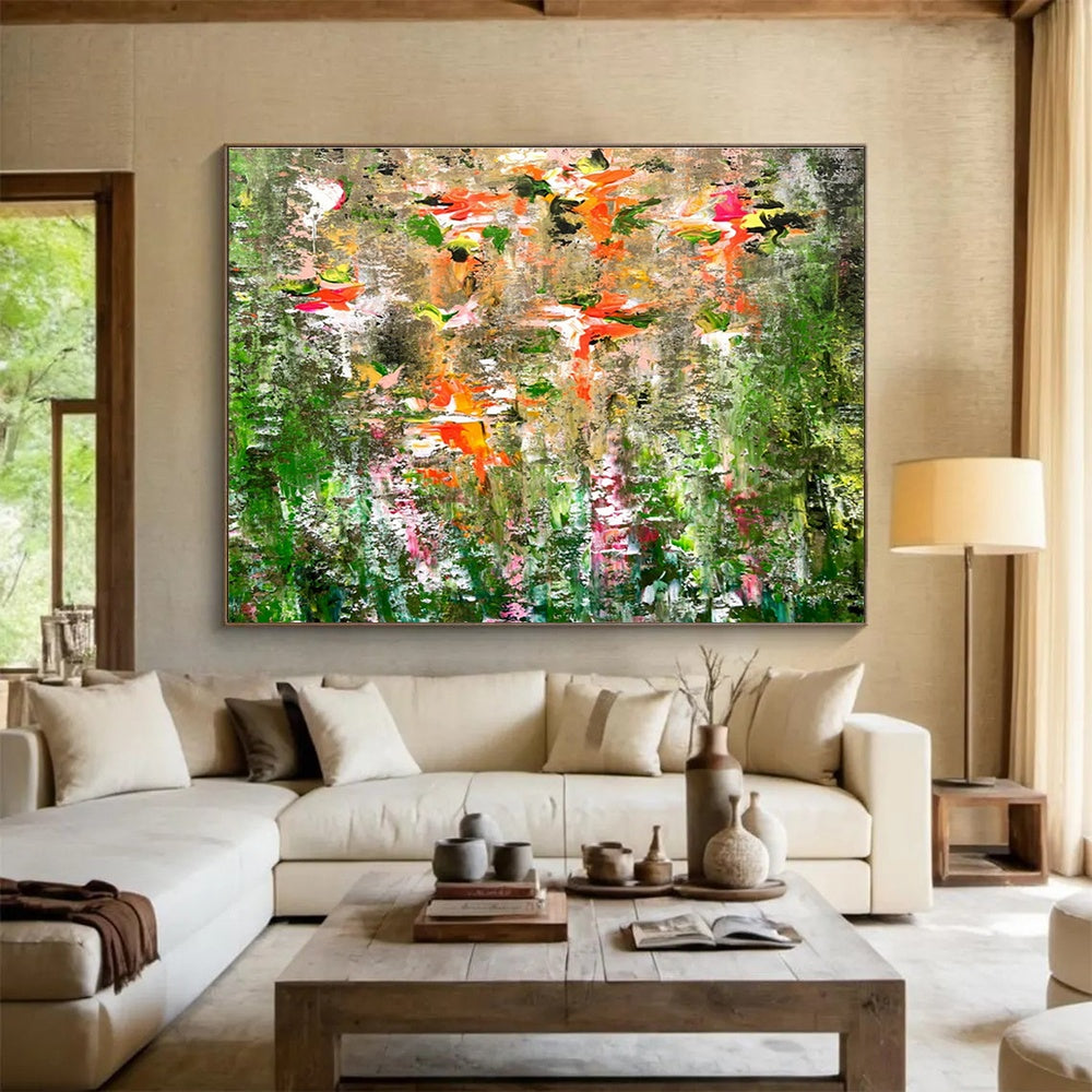 Extra Wide Custom Handmade Abstract Painting for Airport Lounges DLZ3306