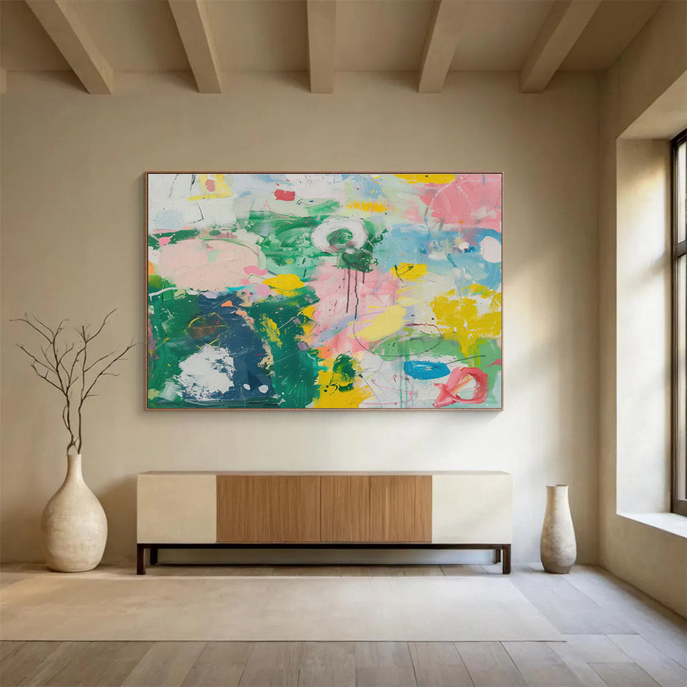 Oversized Custom Hand-Painted Abstract Art for Subterranean Cave Exploration Research Center DLZ2866