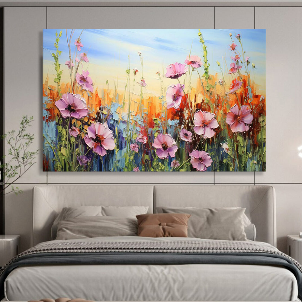 Oversized Custom Hand-Painted Abstract Canvas for Virtual Event Backdrops DLZ3287