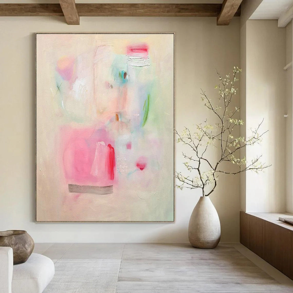Large Custom Hand-Painted Abstract Artwork - Captivating Decoration for Event Halls  DLZ0148