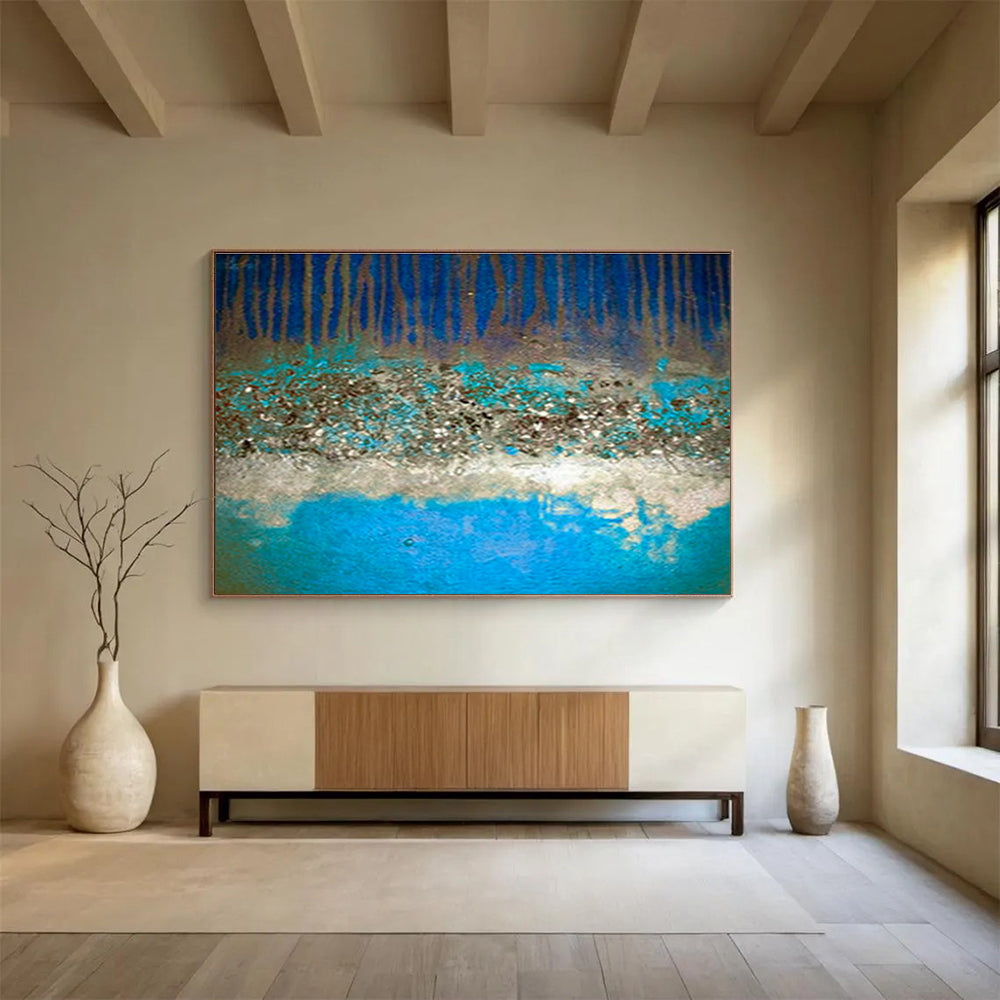 Customized Large Abstract Hand Painting for Dental Surgery Center DLZ2769