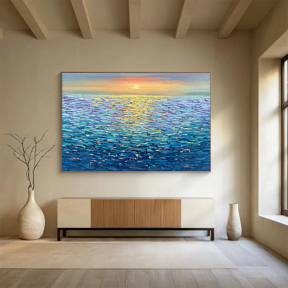 Hand-Painted Large Abstract Art, Organic Shapes for Bohemian Interiors DLZ3239