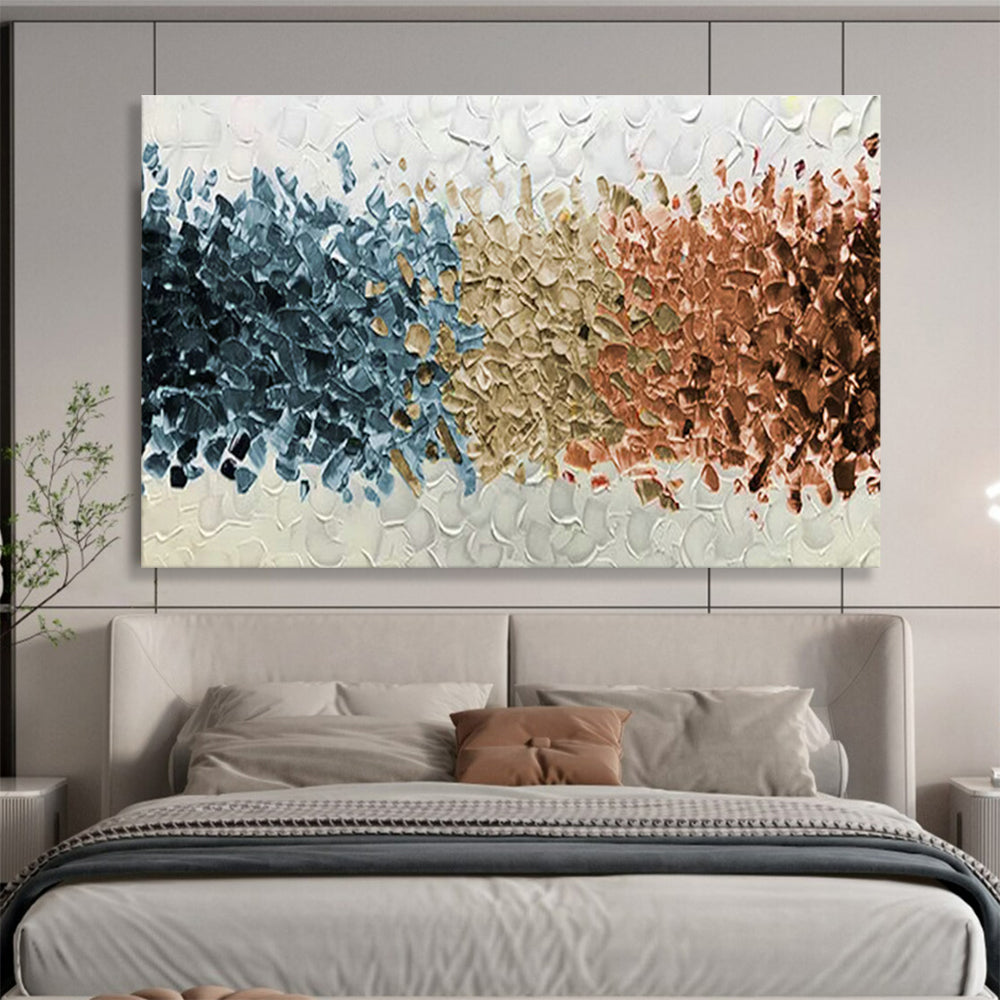 Oversized Custom Abstract Hand Painting for Arctic Freshwater Lake Eutrophication Research Station DLZ3075