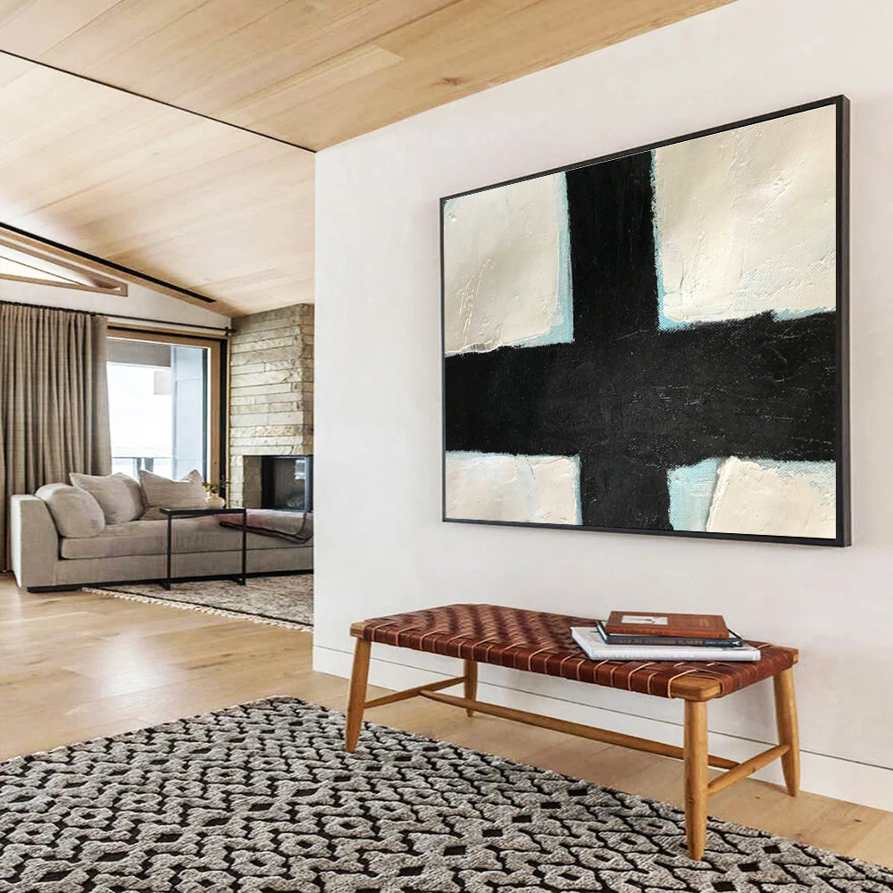 Custom-Made Quantum Cryptography Lab Large Abstract Hand Painting DLZ2564