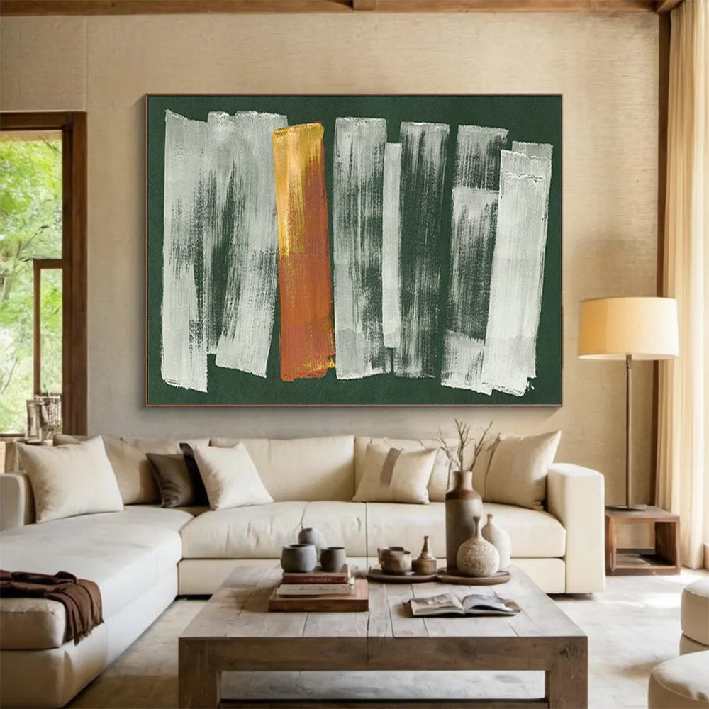 Custom Giant Abstract Hand Painting for Vertical Urban Aquarium Maintenance Facility DLZ2996