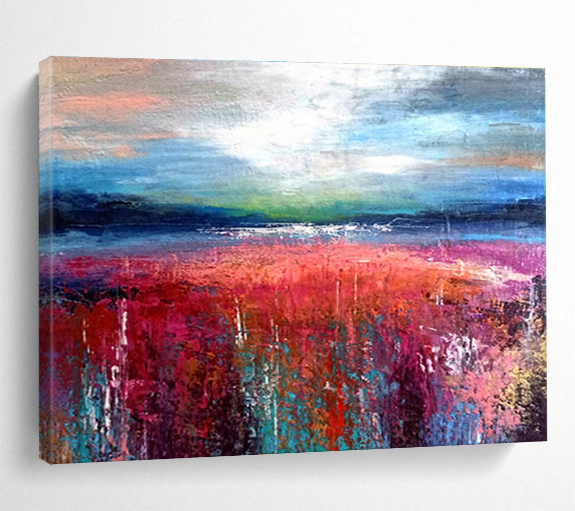 Immense Abstract Floral Painting - Commissioned Acrylic for Retail Stores