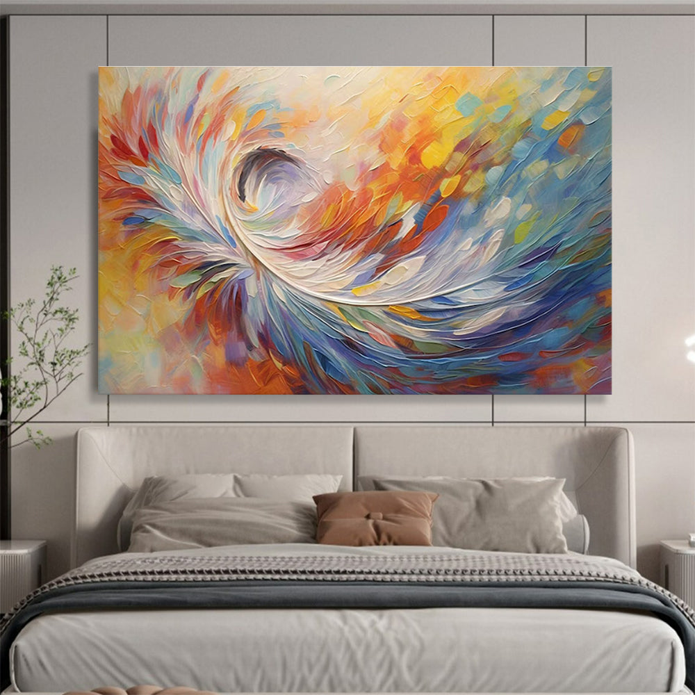 Oversized Custom Hand-Painted Abstract Canvas for Home Lobbies DLZ3254
