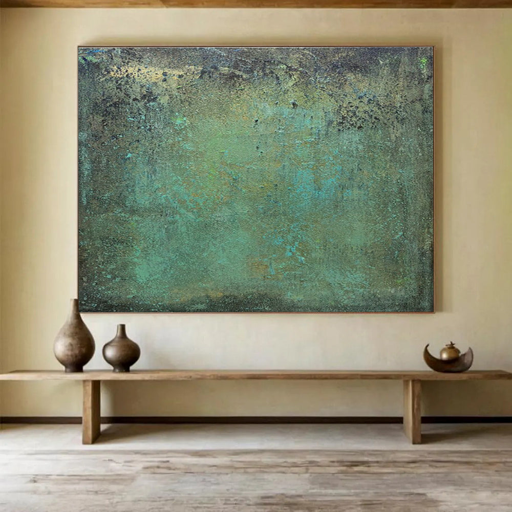 Oversized Custom Hand-Painted Abstract Art for Subterranean Mushroom Spore Research Laboratory DLZ2984