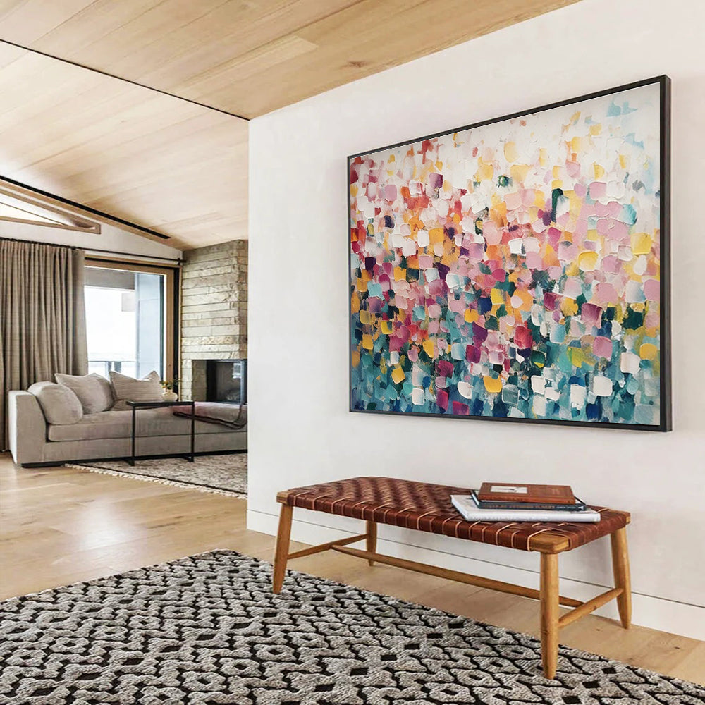 Oversized Custom Hand-Painted Abstract Canvas for Dance Studios DLZ3266