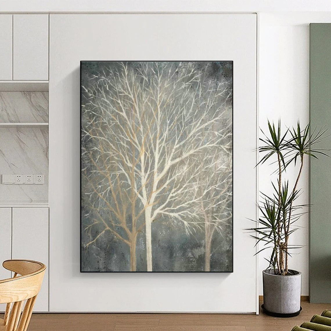 Grand Custom Hand-Painted Abstract Canvas - Avant-Garde Edge for Experimental Theater Festivals  DLZ0304