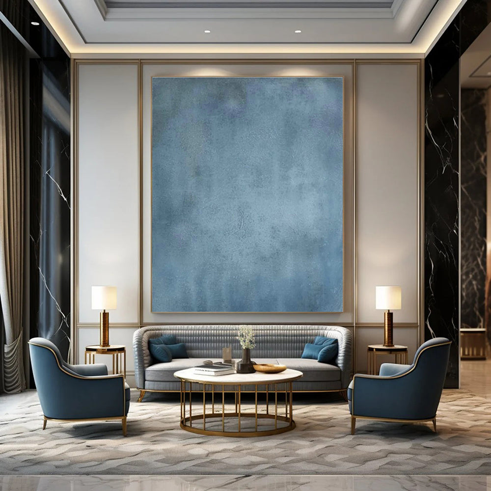 Large-Scale Custom Hand-Painted Abstract Artwork - Artistic Fusion for Contemporary Dance Studios  DLZ0251
