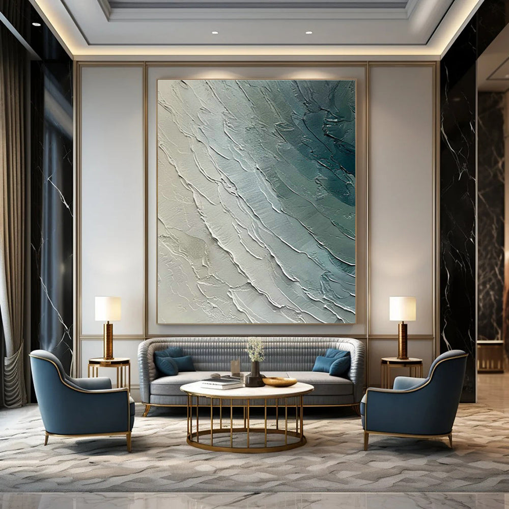 Exclusive Large-Scale Custom Hand-Painted Abstract Artwork for Dining Rooms  DLZ0121