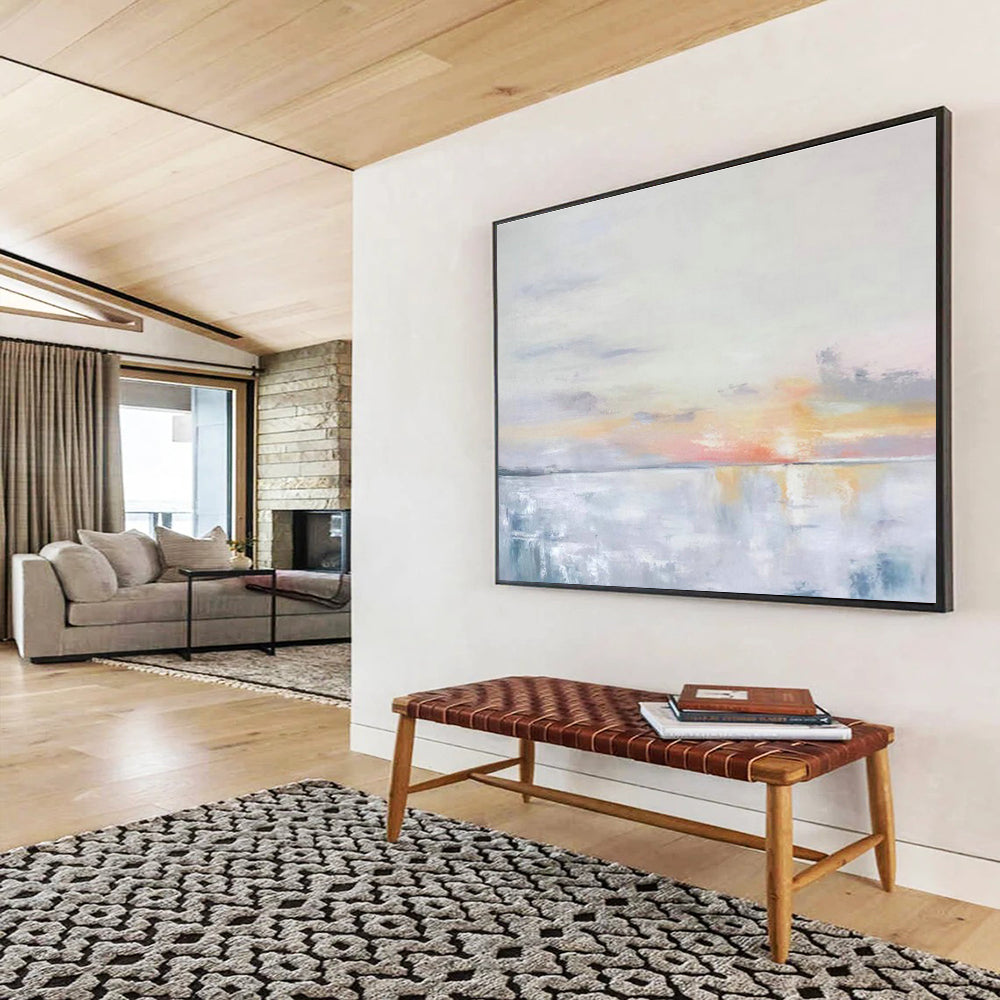 Oversized Custom Hand-Painted Abstract Art for Logistics Warehouse Loading Dock DLZ2804