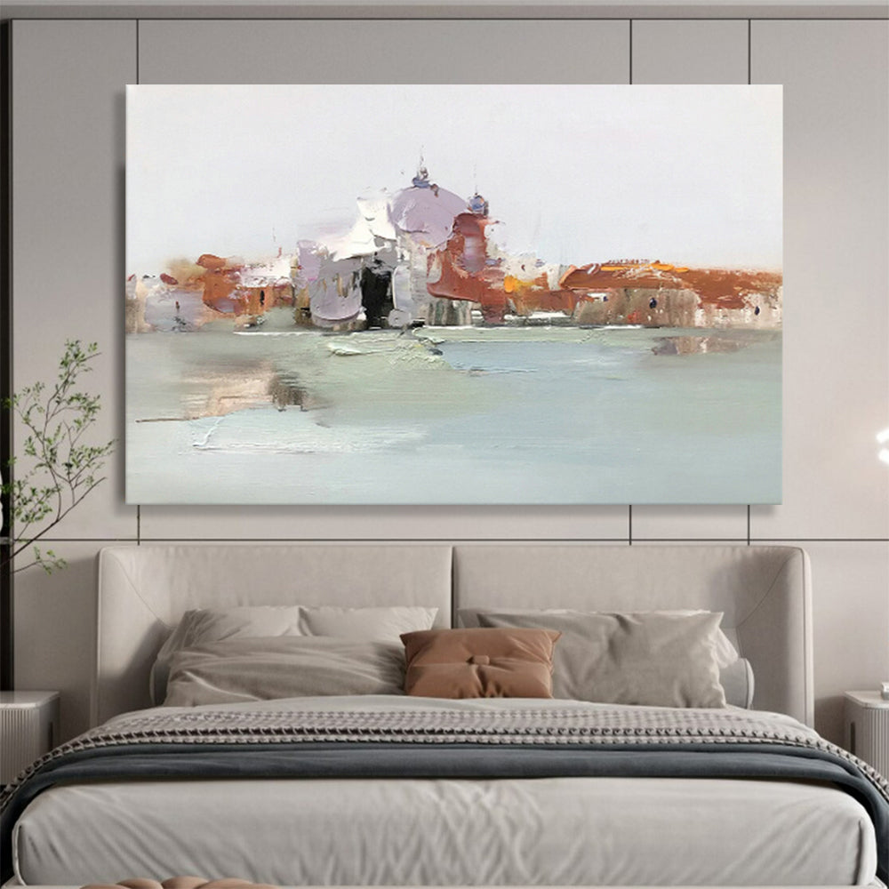 Large-Size Custom Abstract Hand Painting for Urban Vertical Farming Hydroponic System Manufacturing Facility DLZ3015