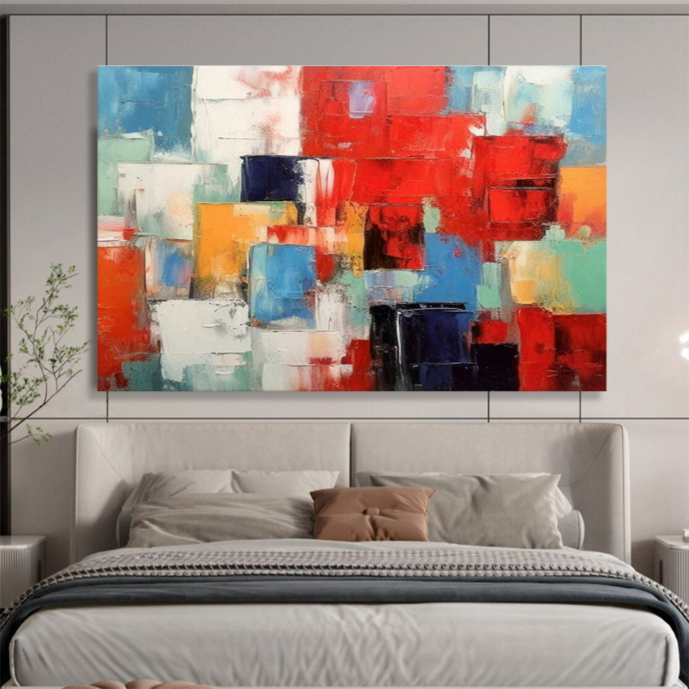 Bespoke Vertical Urban Vertical Aquarium Breeding Center Oversized Abstract Hand-Painted Mural DLZ2661