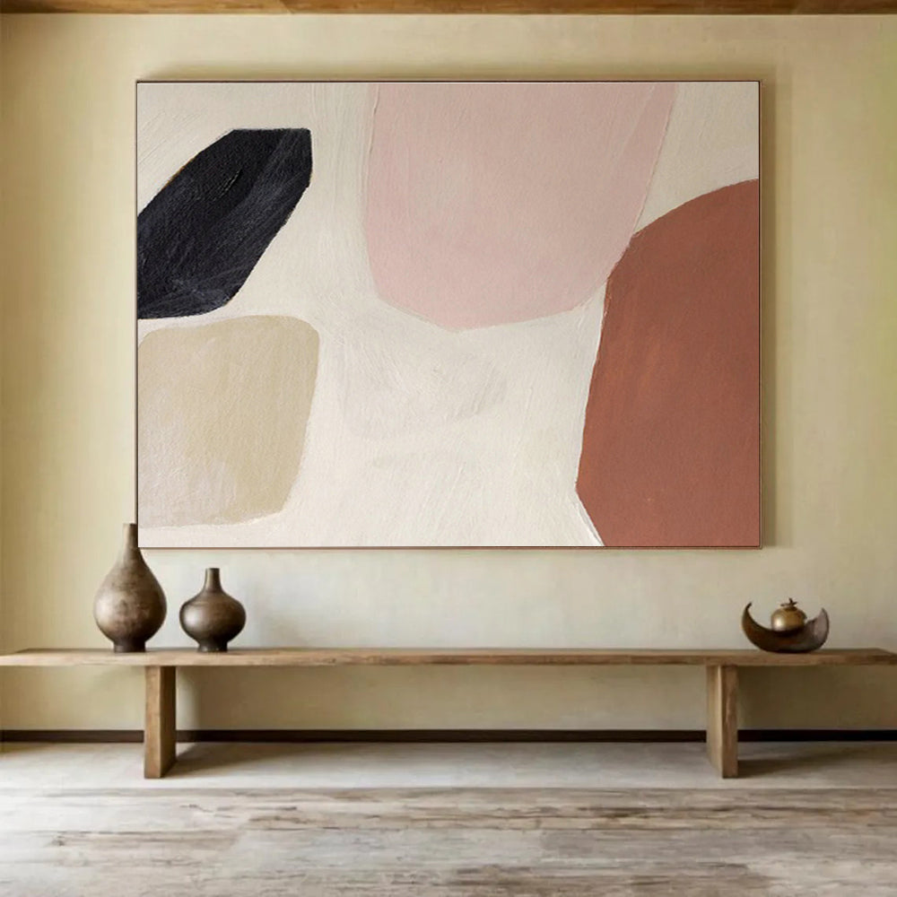 Large Custom Abstract Hand-Painted Art for Solar-Powered Desalination Plant Atrium DLZ2962