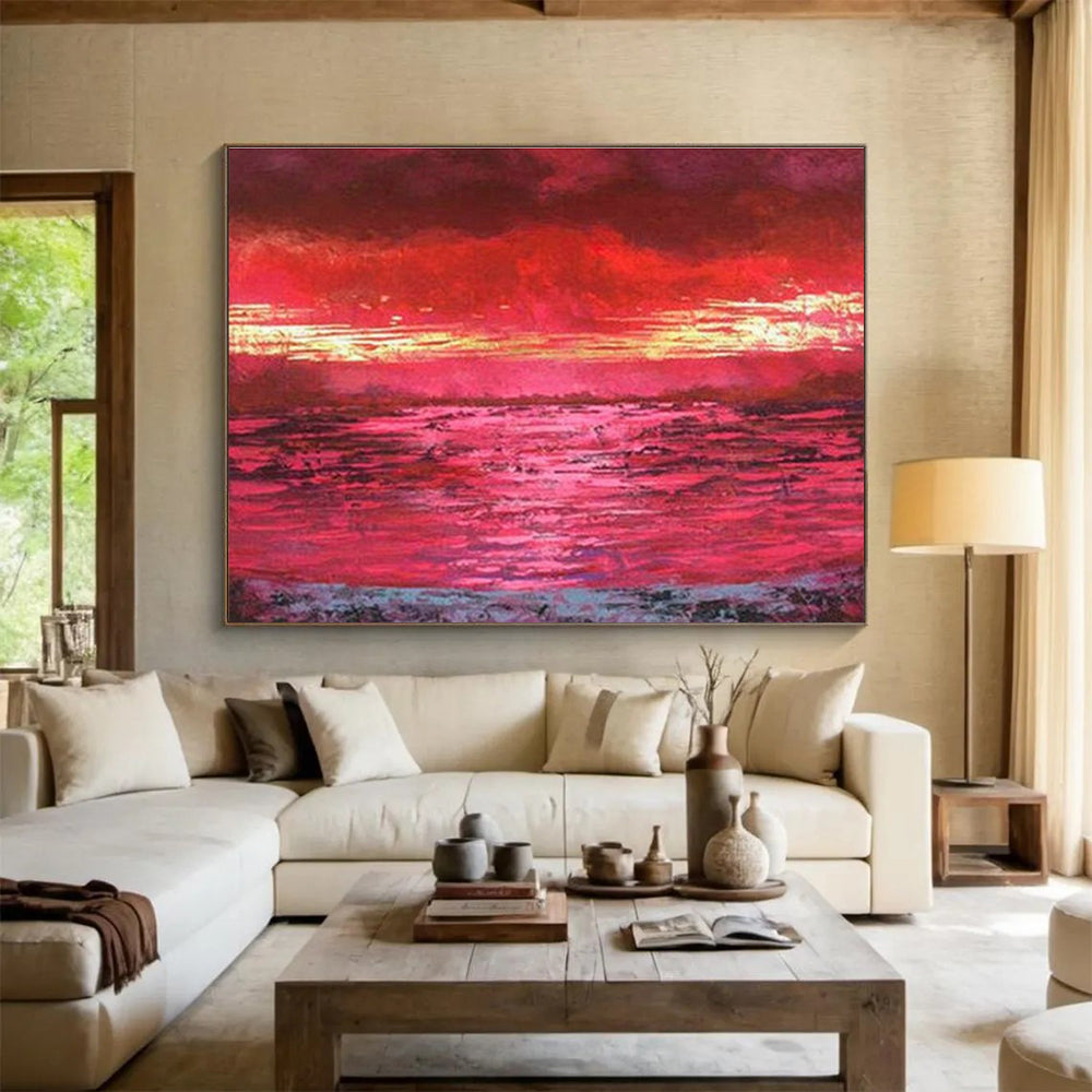 Bespoke Vertical Aquaculture Tower Oversized Abstract Hand-Painted Mural DLZ2575