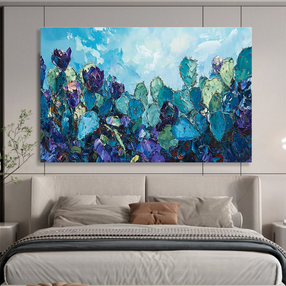 Customized Large-Scale Abstract Hand Painting for Arctic Tundra Reindeer Migration Corridor Climate Change Impact Assessment Institute DLZ3211