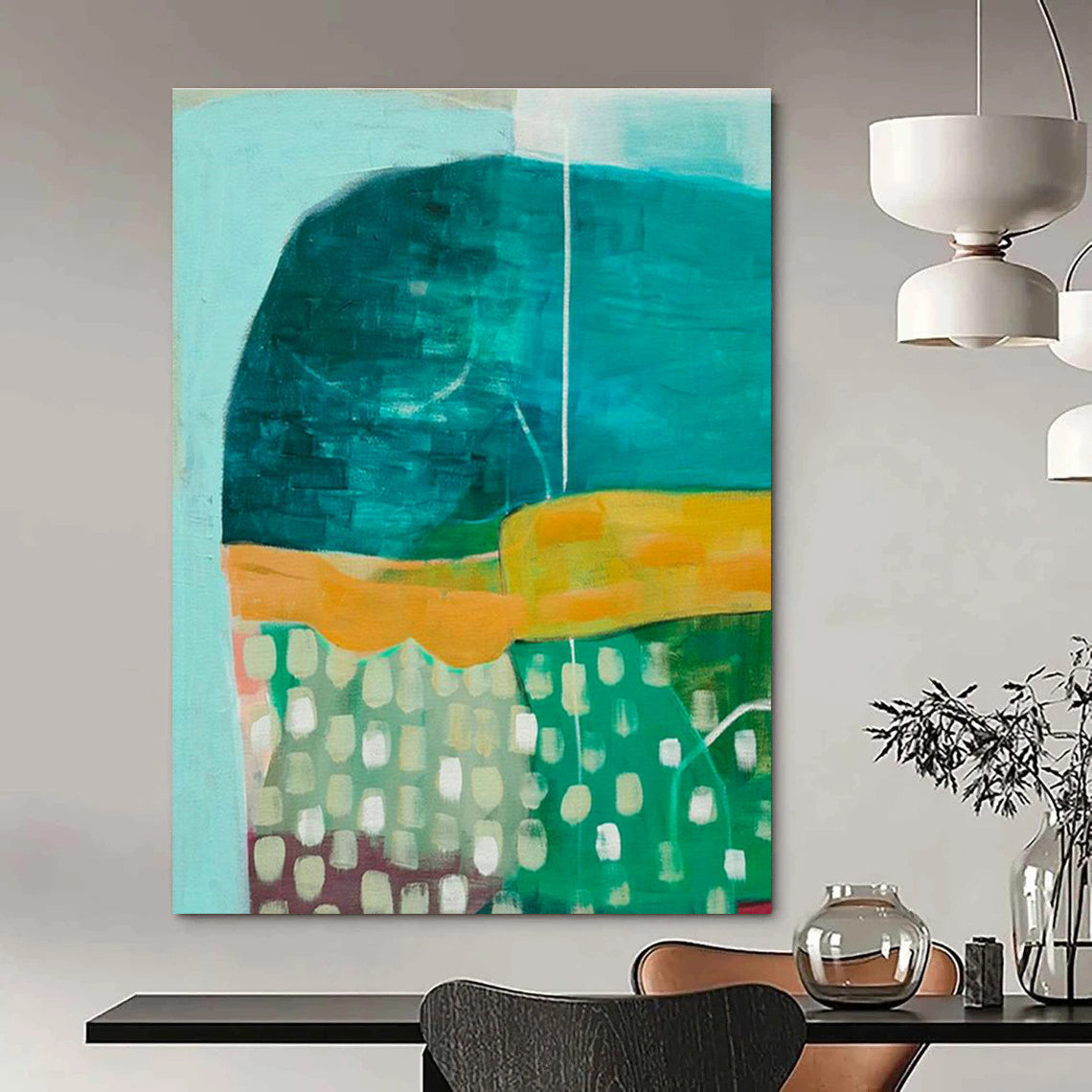 Jumbo Customizable Hand-Painted Abstract Artwork for Underwater Photography Galleries  DLZ0094