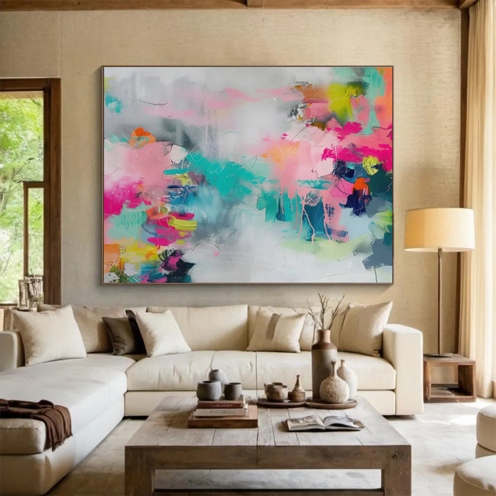 Customized Large Abstract Hand Painting for Mars Habitat Module Fabrication Plant DLZ2859