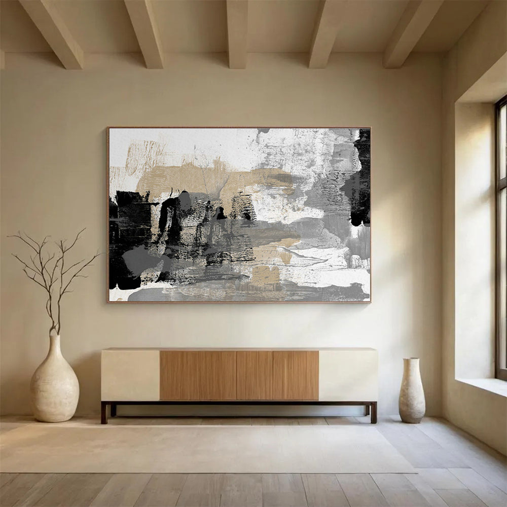 Oversized Custom Hand-Painted Abstract Art for Sustainable Forestry Management Center DLZ2832